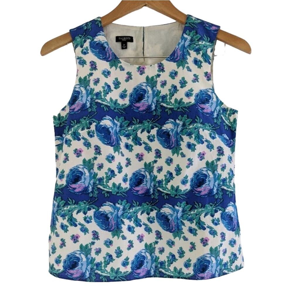 NWOT TALBOTS Floral Sleeveless Blouse 2P